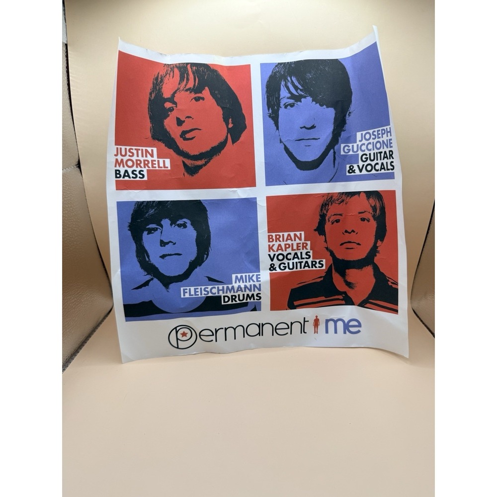 Permanent Me Band Poster 12x12 Morrell Guccione Fleischmann Kapler *Flaws*